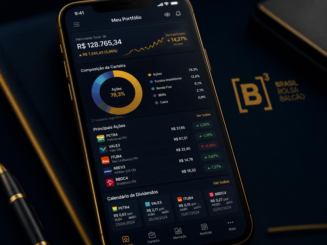 Painel de investimentos